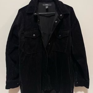 Black corduroy jacket, mens medium